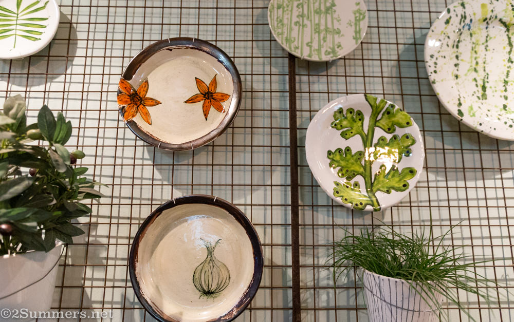 Plates on the wall at Ritual Cafe