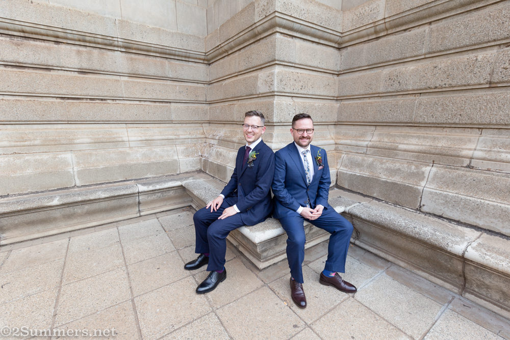 Thomas and Guy at Wits after the wedding.