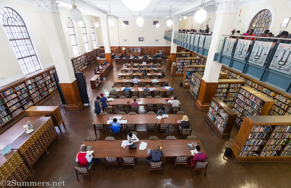 People studying at Joburg library