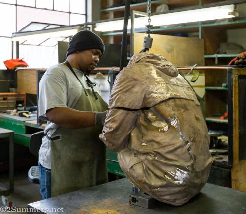 Finishing process at the Workhorse Bronze Foundry