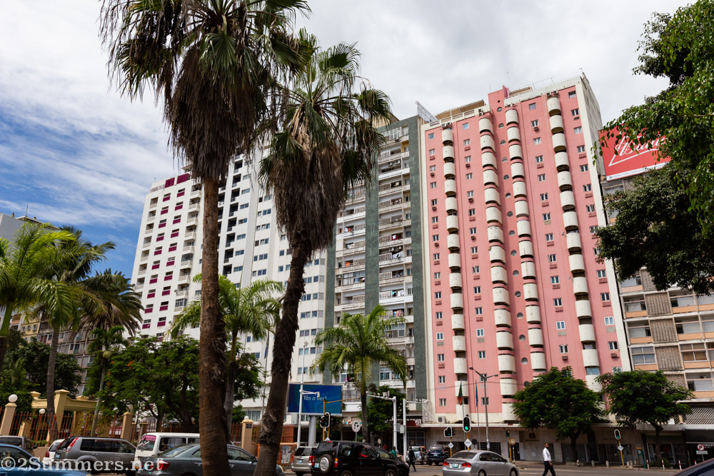 Beautiful pink high-rise in Maputo