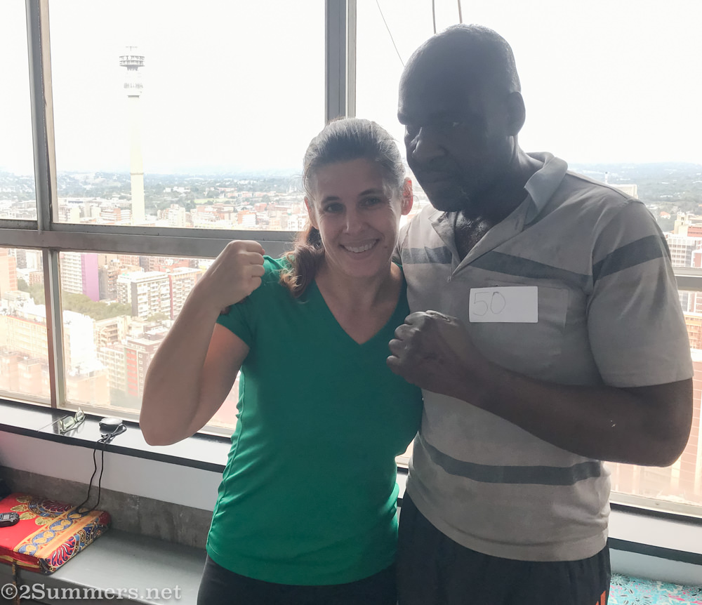Heather and George at the top of Ponte City