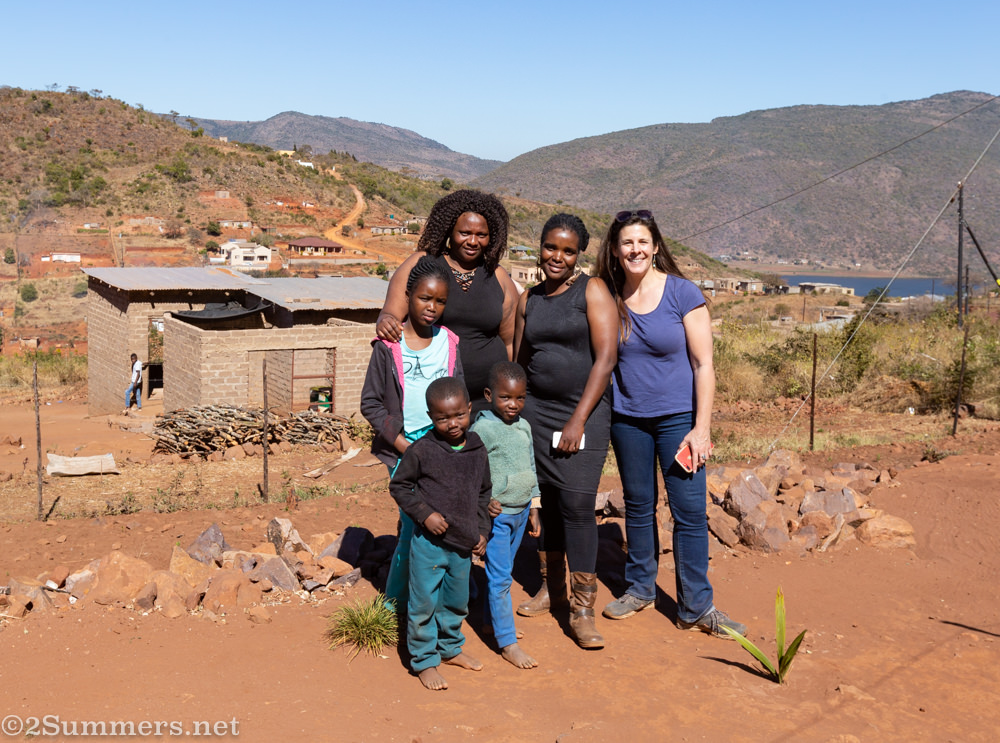 Lucky’s wife and sister-in-law and children.