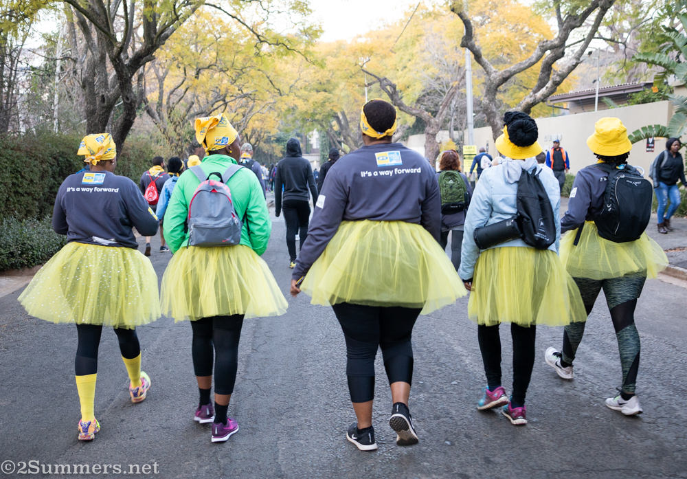 Yellow tutu team in Walk the Talk
