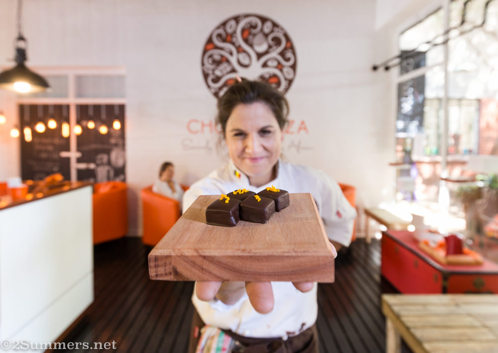 Vicki and her chocolates