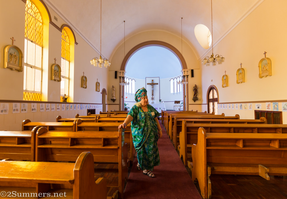 Flo Bird in Holy Family chapel