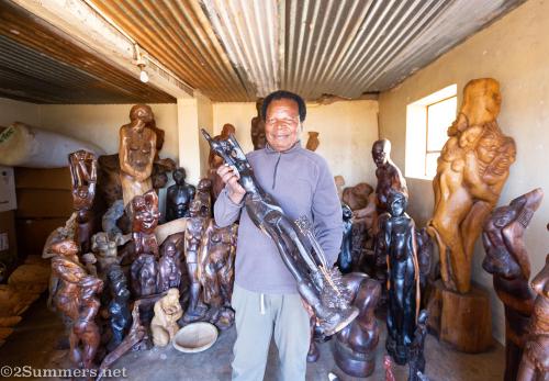 Mishack Rapalalani in his studio
