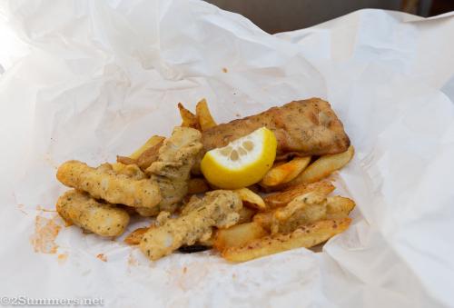 Fish and chips from Victoria Yards