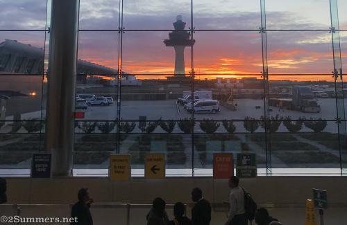 Sunrise at Dulles Airport in Washington DC