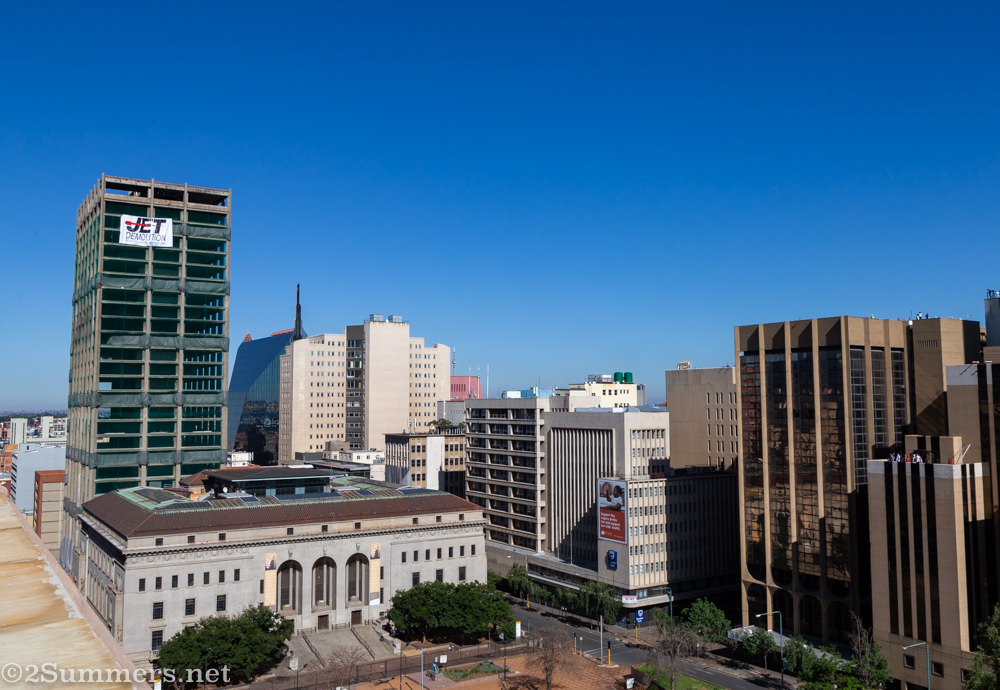 View from the ledge of the Apprentice Penthouse.