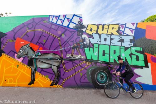 Our Jozi Works piece in Louis Both S-Bend mural
