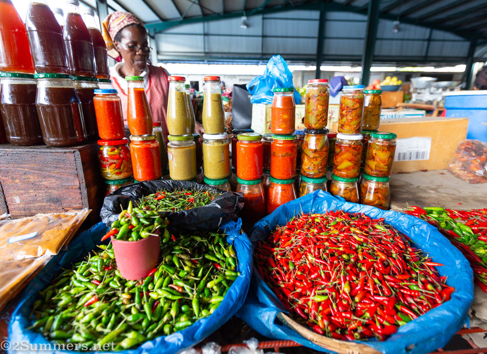 At the produce market in Maputo