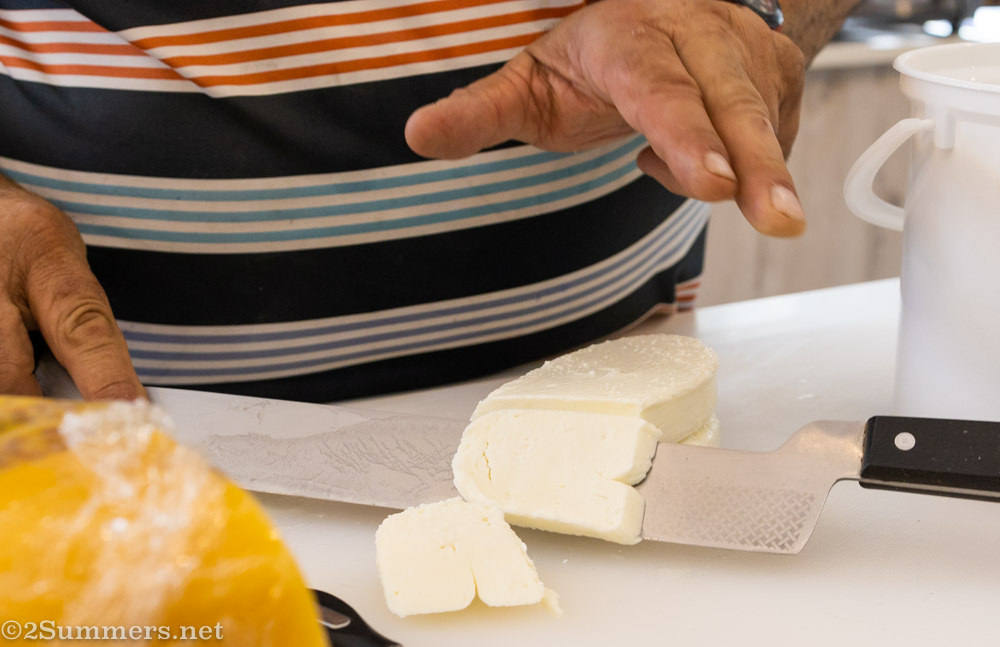 Fresh haloumi cheese