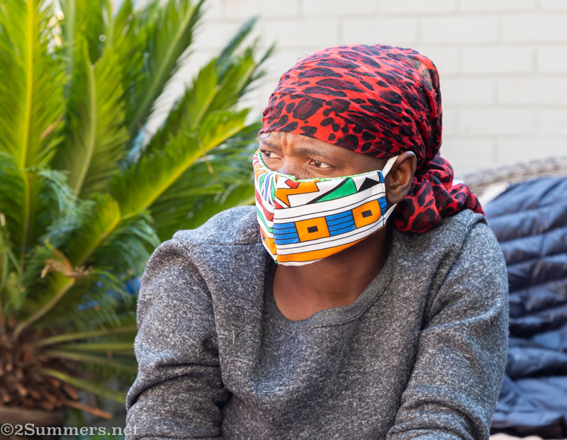 Siboniso in her mask