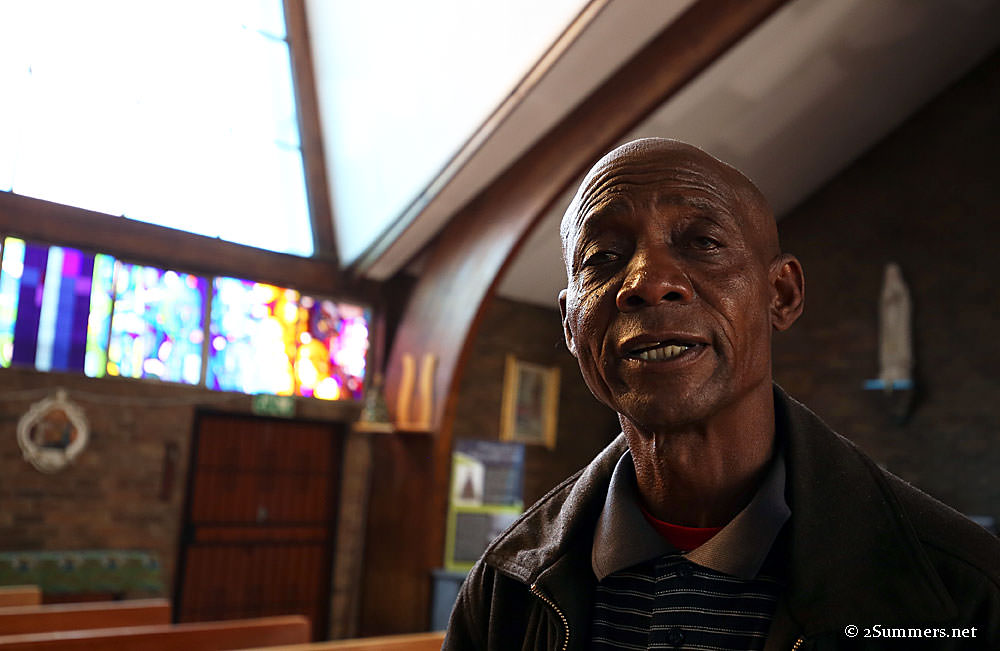 Tour guide at Regina Mundi Church in Soweto