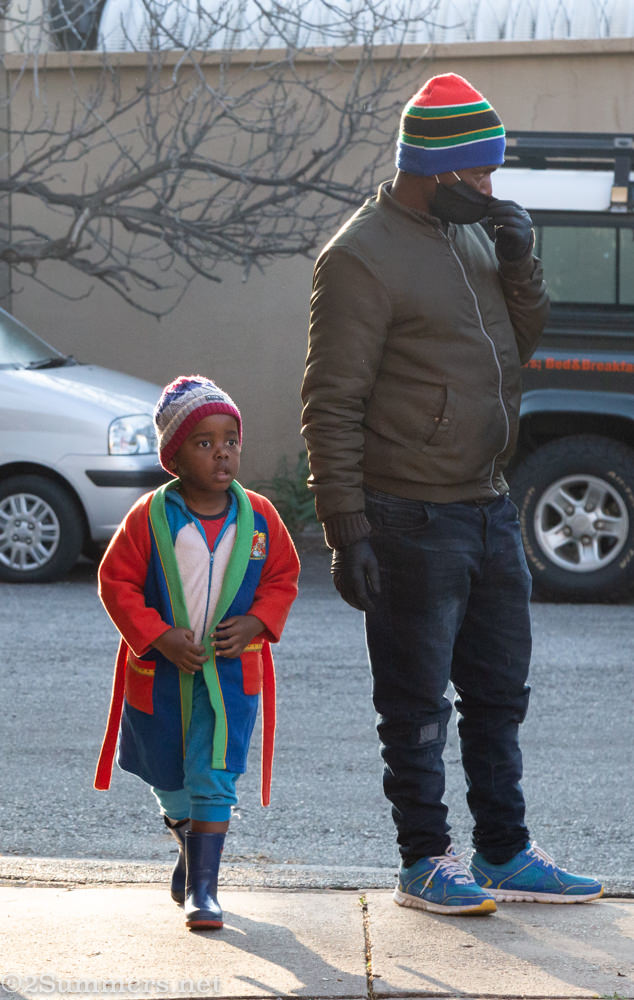 Kid at parcel collection