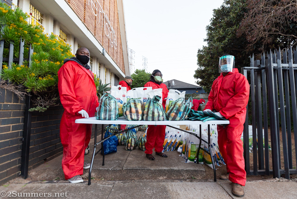 Food parcel distribution at Heritage Baptist Church