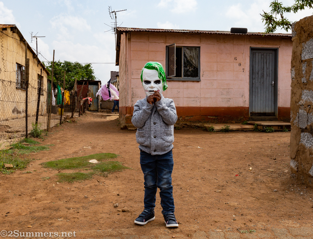 Kid in Joker mask