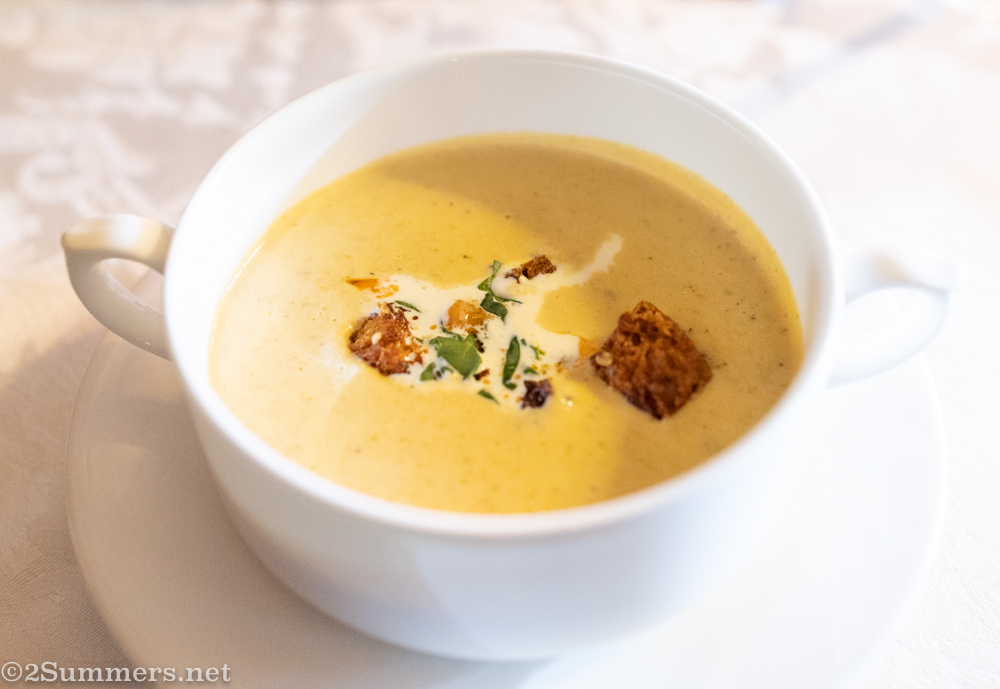 First dinner course: