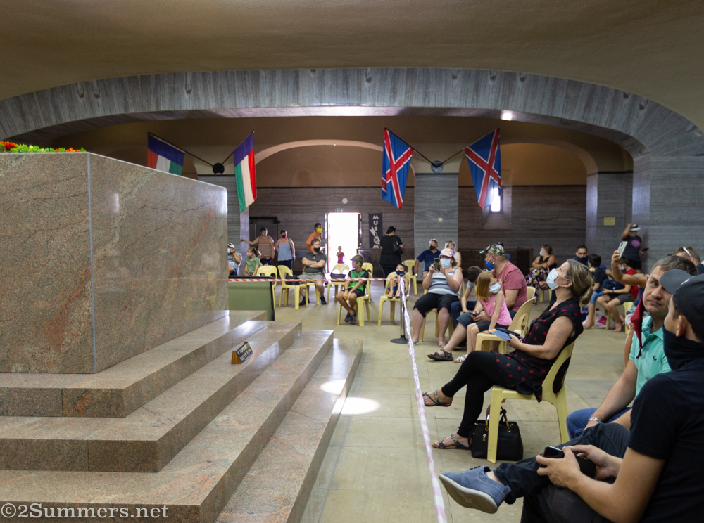 Waiting for the light to hit the cenotaph