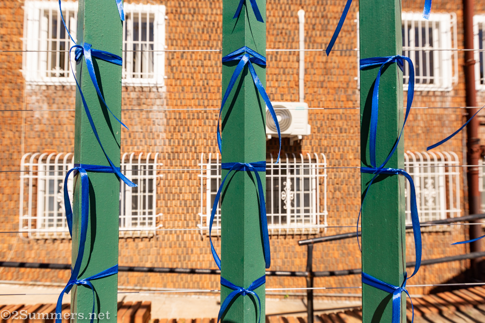 Blue ribbons at St. James Church