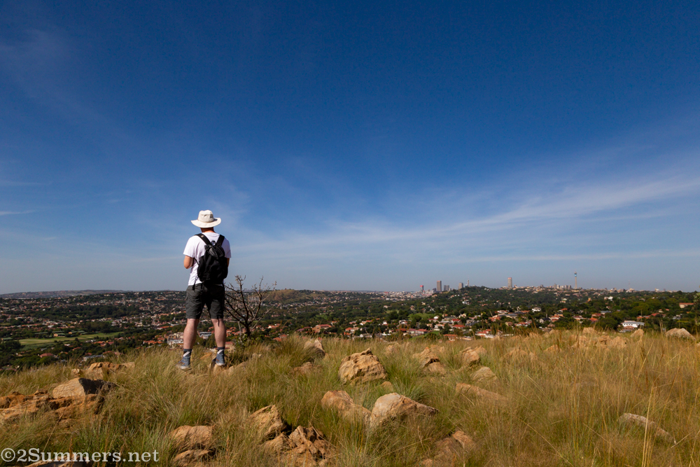 Thorsten sketching on the ridge
