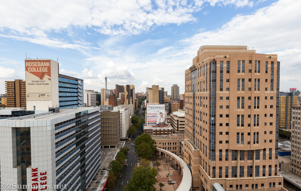 View toward Hillbrow from 56 Jorissen Street