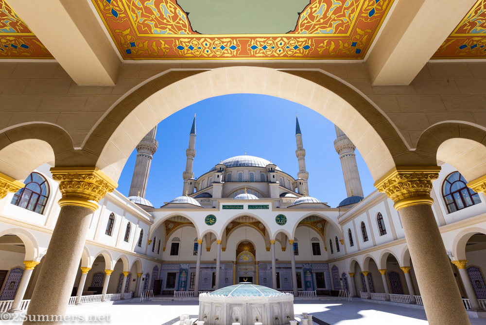 Outside the Nizamiye Mosque