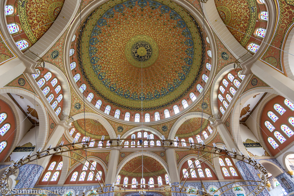 View of the mosque ceiling