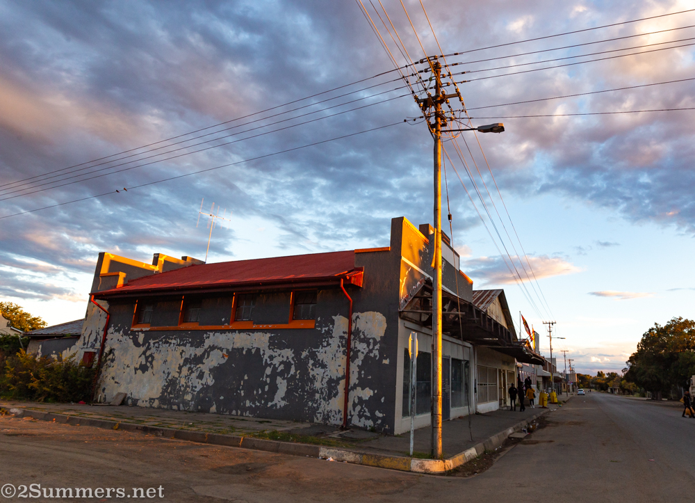 Sad building under a beautiful sky