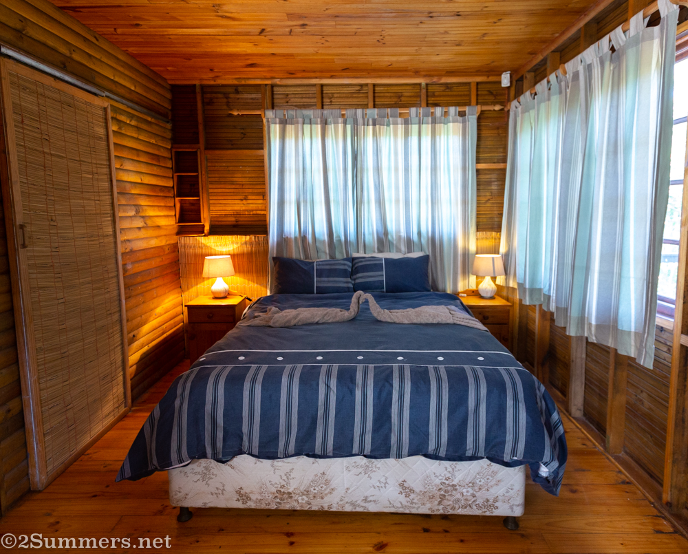 Inside the cabin at Woodlands