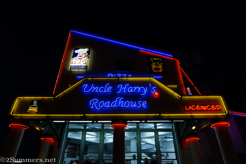 Neon sign at Uncle Harry’s Roadhouse