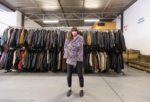 Ryan rocking a leaopard-print coat at Cheapside in Germiston