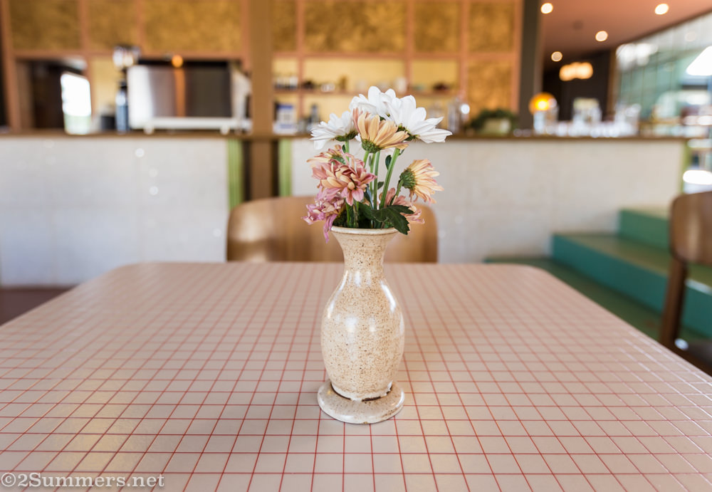 Table at Breezeblock in Brixton