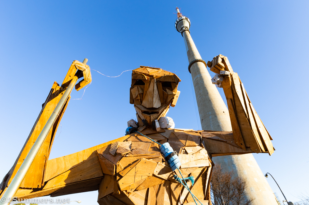 Burn sculpture in Brixton
