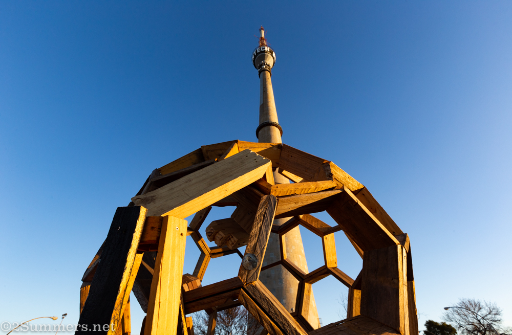 Burn artwork and Sentech Tower