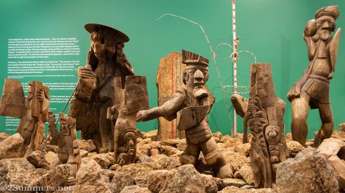 Sculptures by Jackson Hlungwani at the Wits Art Museum