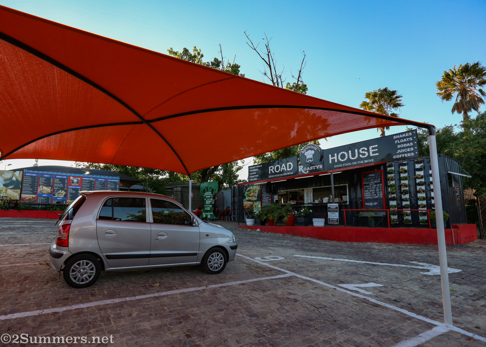 Heather’s car at Roasty’s Roadhouse in Fourways
