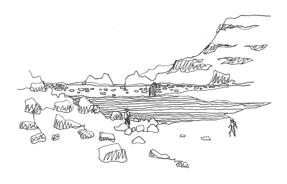 Thorsten’s sketch of Hely-Hutchinson Dam