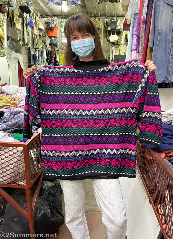 Ryan with her vintage sweater