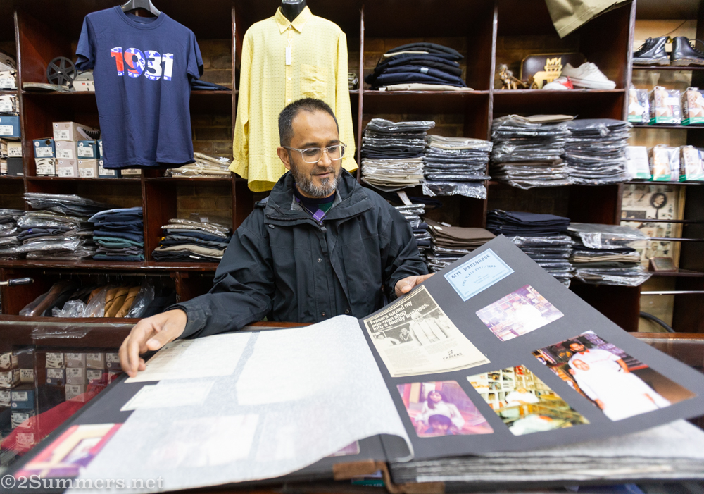 Abdullah Dajee shows us a scrapbook of his family’s history