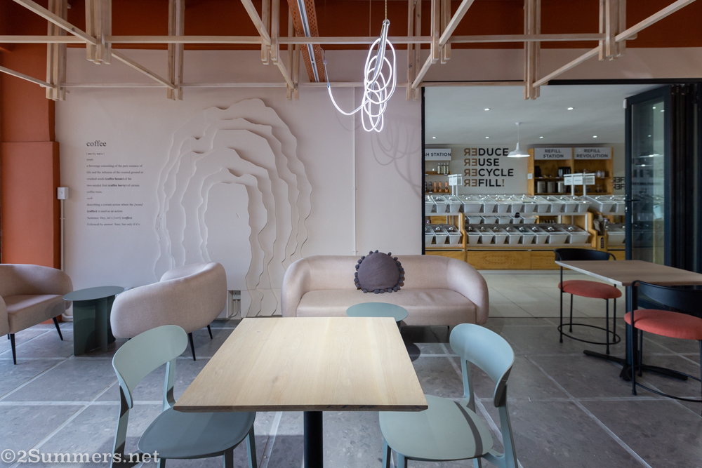 Looking into the Refillery from the coffee shop