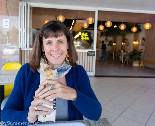 Making a chilli chicken shawarma at Yalla in Morningside