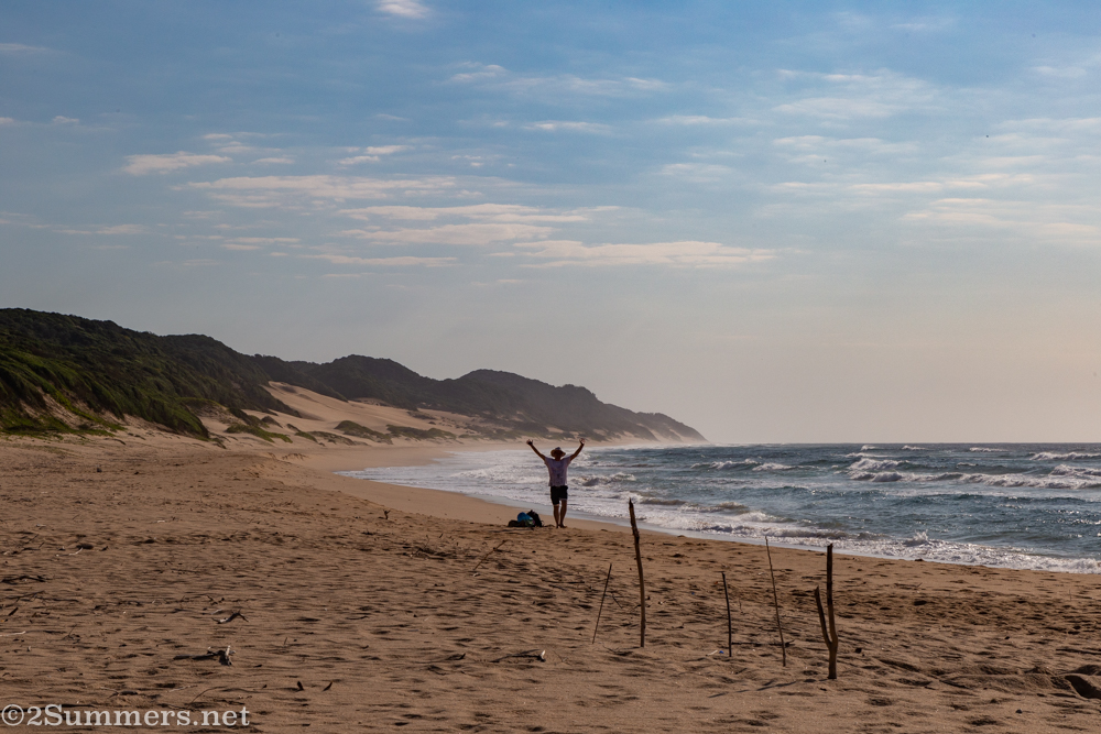 Thorsten on the beach at Kosi Mouth