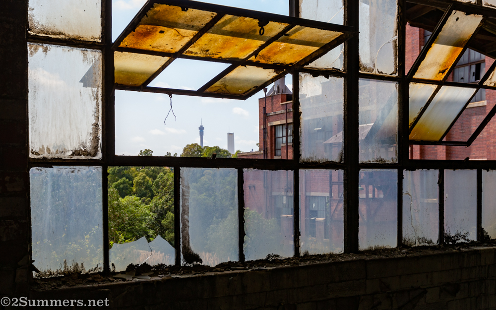 Looking through the windows of the Gas Works