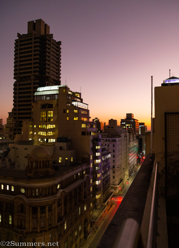 African Penthouse view at sunset