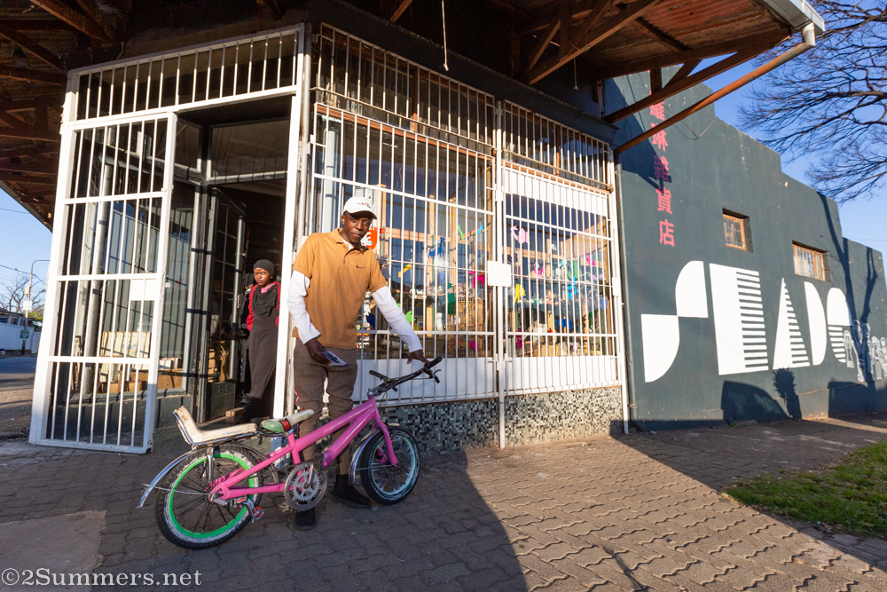 Percy and his stance bike
