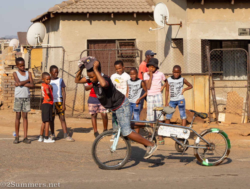 Kid doing hat tricks