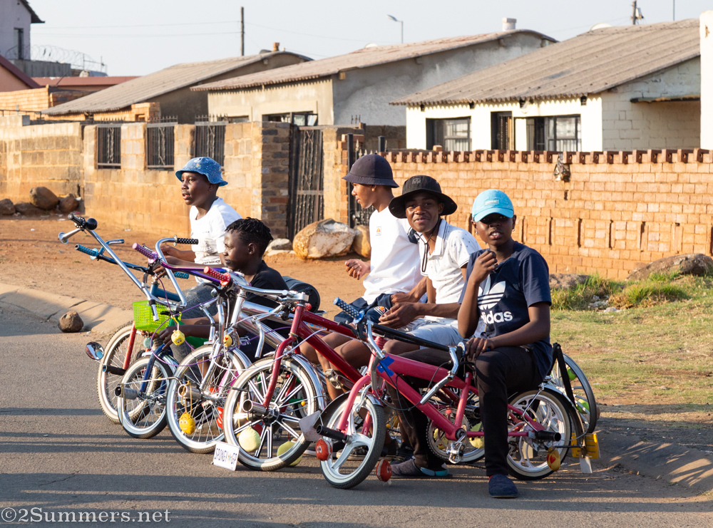 Guys on bikes