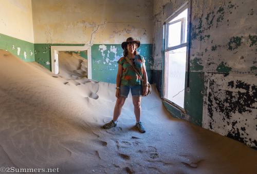 Inside a building at Kolmanskop